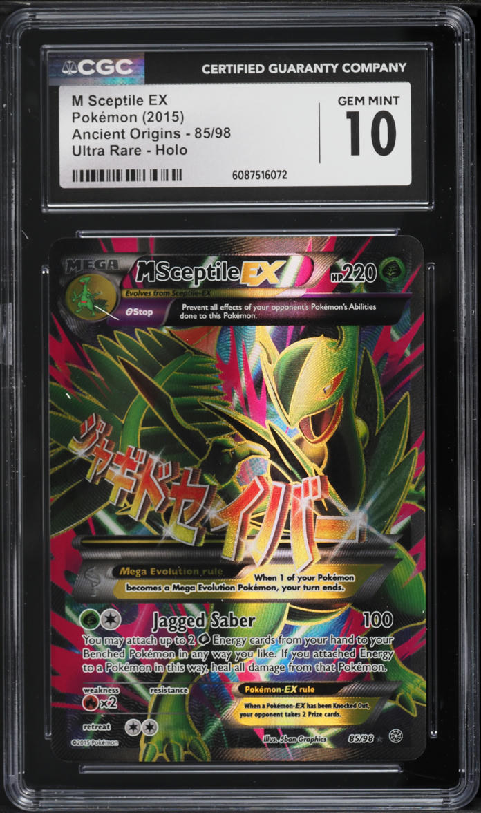 2015 Pokemon XY Ancient Origins Full Art M Sceptile EX #85 CGC 10 GEM MINT