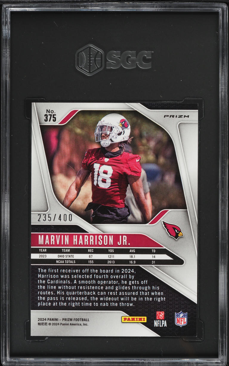 2024 Panini Prizm Pandora Marvin Harrison Jr. ROOKIE /400 #375 SGC 9 MINT