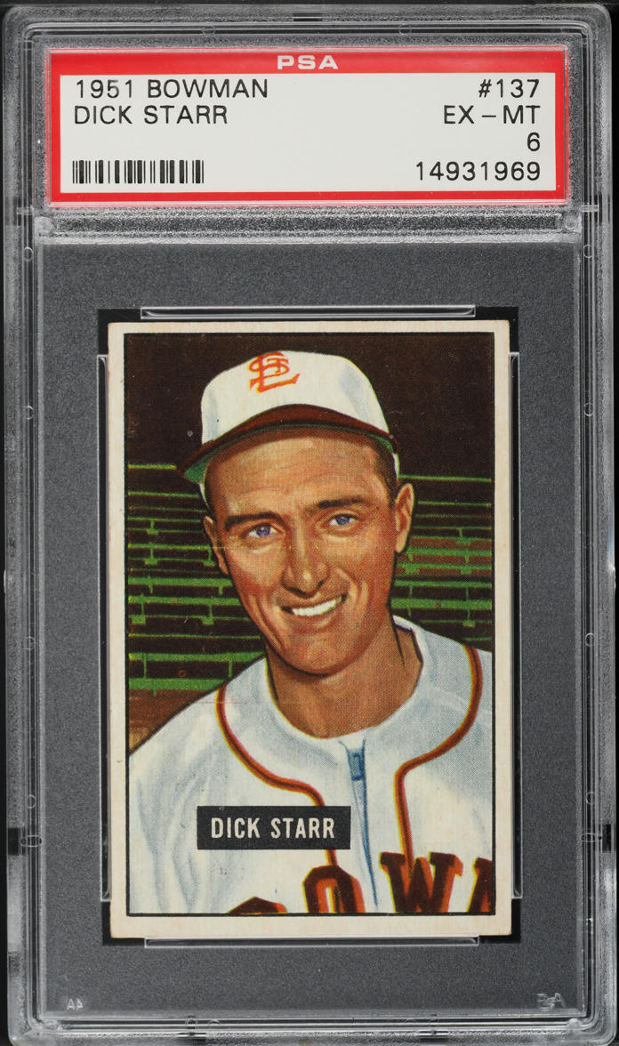 1951 Bowman Dick Starr #137 PSA 6 EXMT