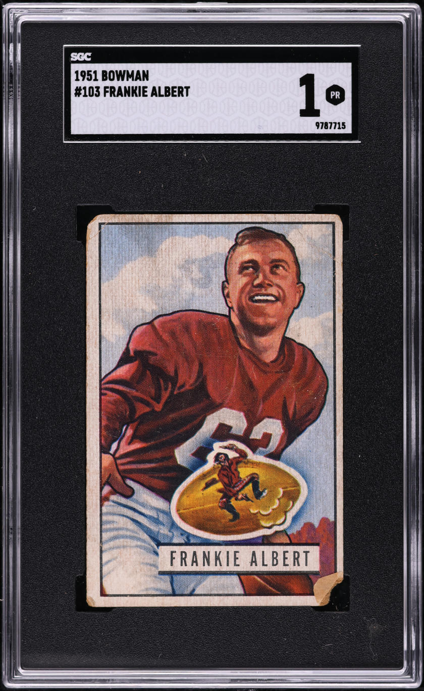 1951 Bowman Football Frankie Albert #103 SGC 1 PR