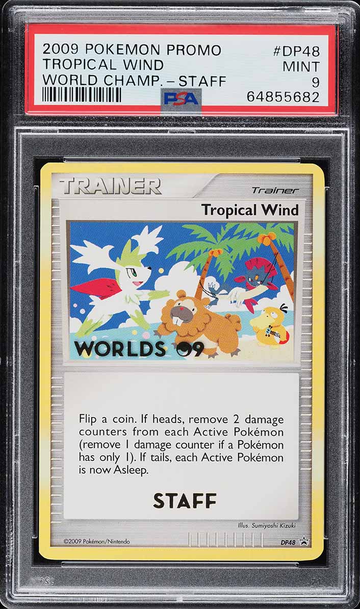 2009 Pokemon DP Promo World Championships Staff Tropical Wind #DP48 PSA 9 MINT