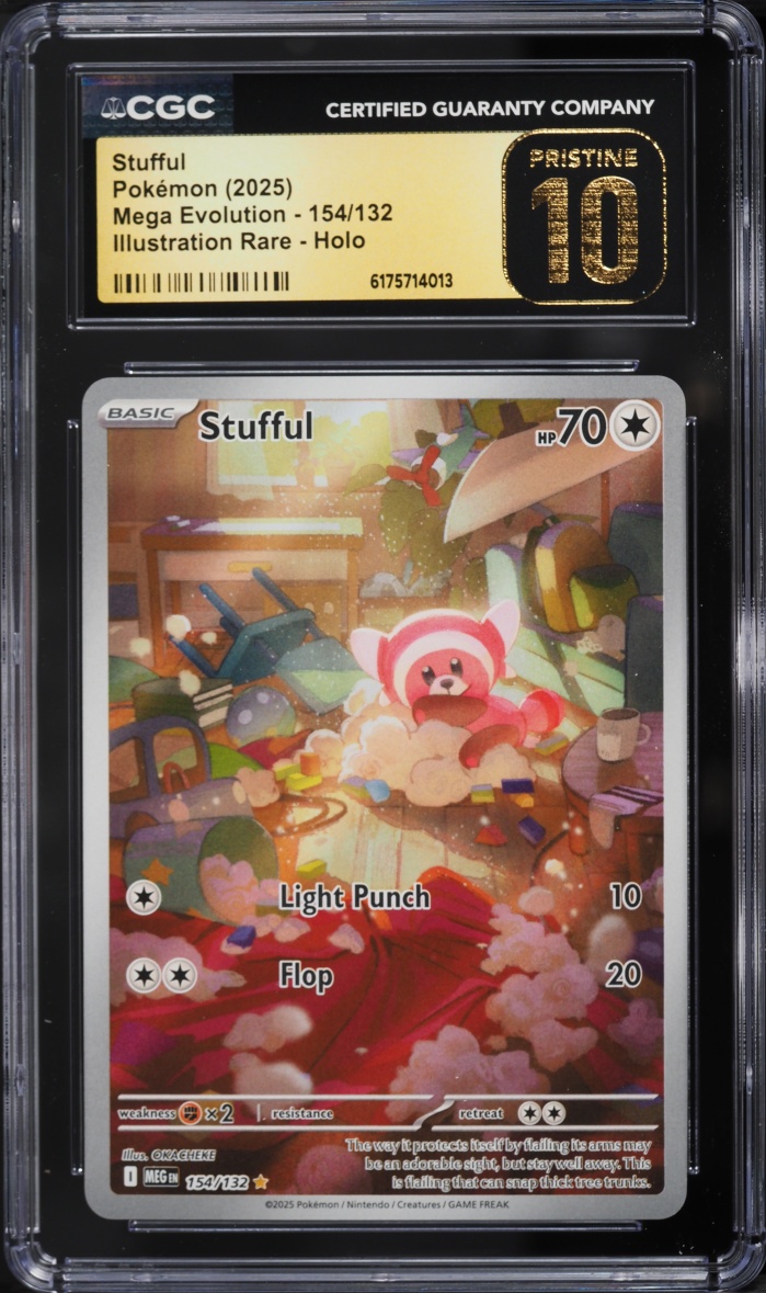 2025 Pokemon Mega Evolution IR Stufful #154 CGC 10 PRISTINE