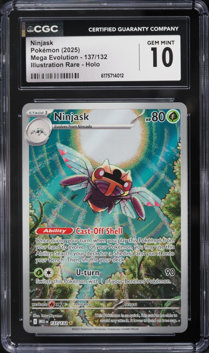 2025 Pokemon Mega Evolution IR Ninjask #137 CGC 10 GEM MINT