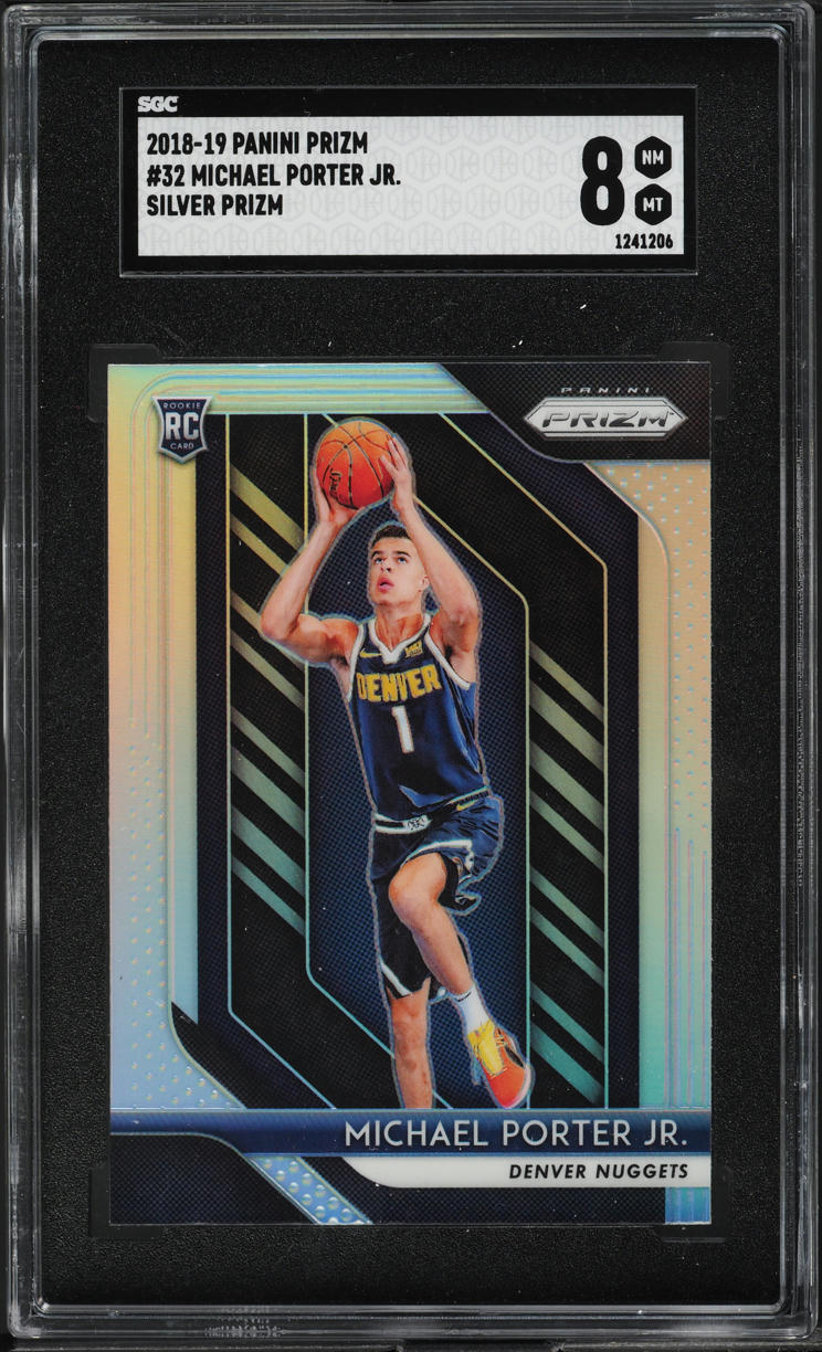 2018 Panini Prizm Silver Michael Porter Jr. ROOKIE #32 SGC 8 NM-MT