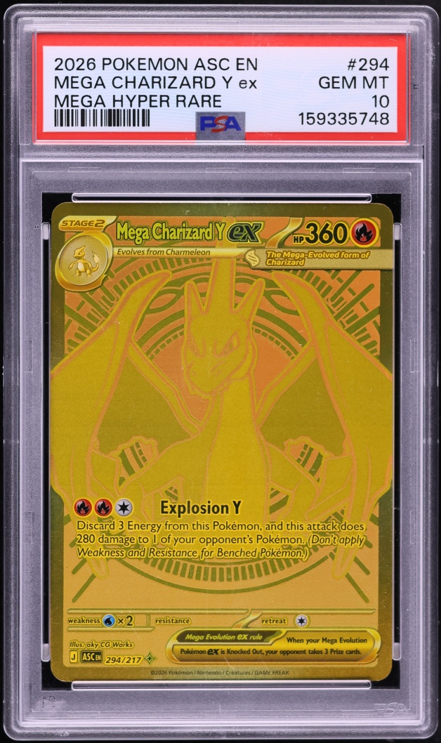2026 Pokemon Mega Evolution Ascended Heroes MHR Mega Charizard Y ex #294 PSA 10 GEM MINT