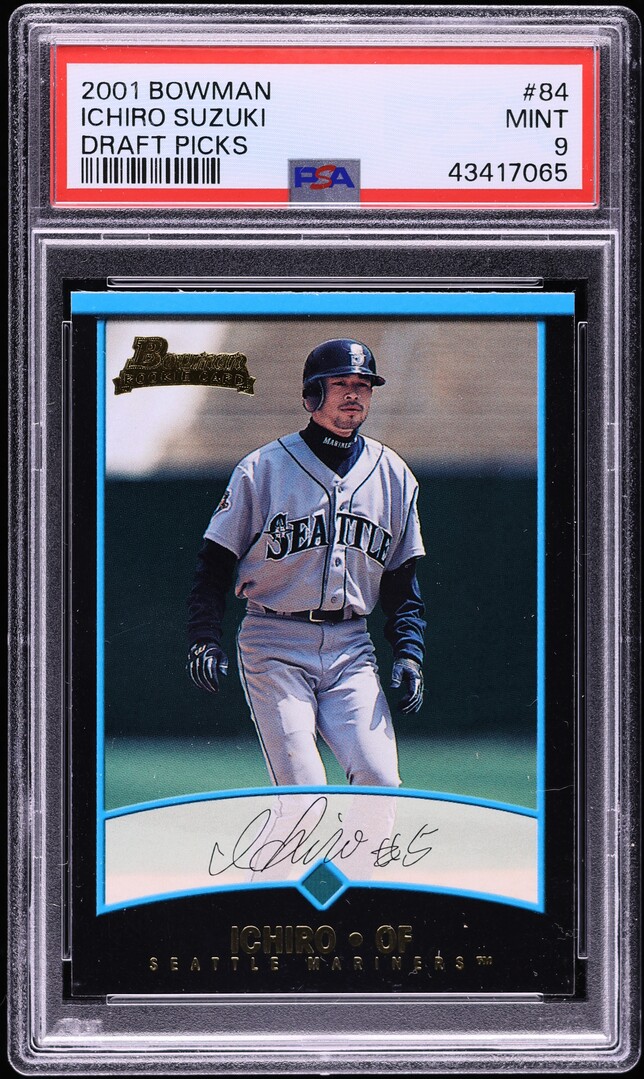 2001 Bowman Draft Picks Ichiro ROOKIE #BDP84 PSA 9 MINT