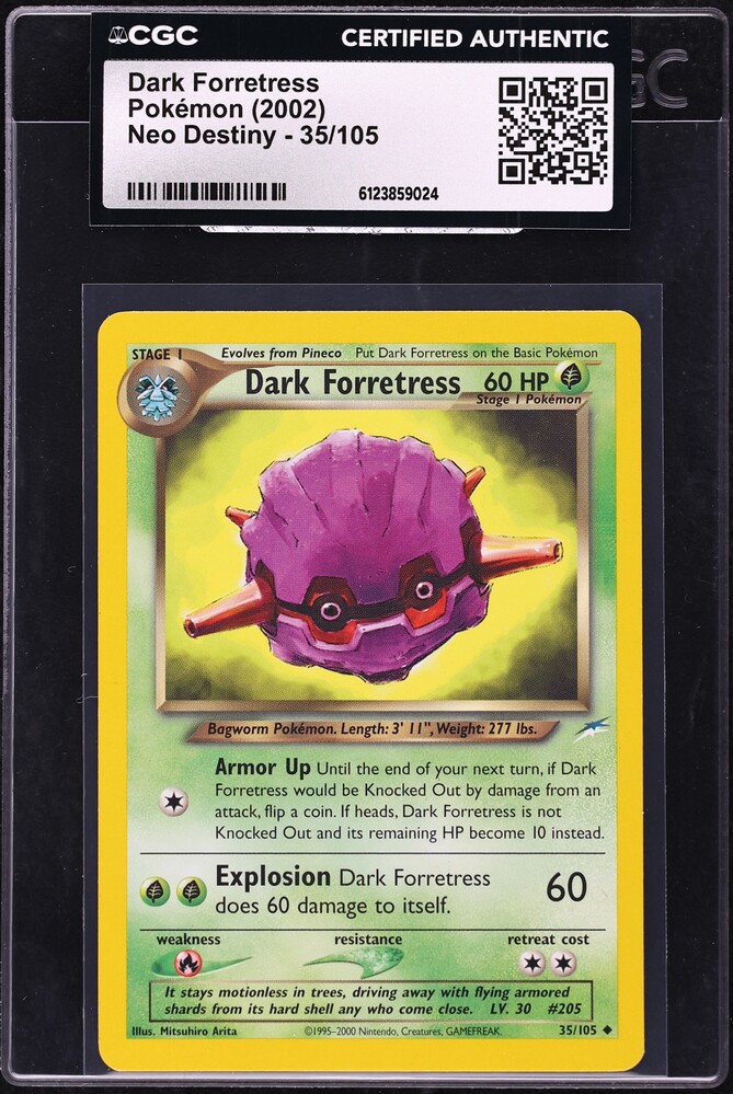 2002 Pokemon Neo Destiny Dark Forretress #35 CGC AUTH