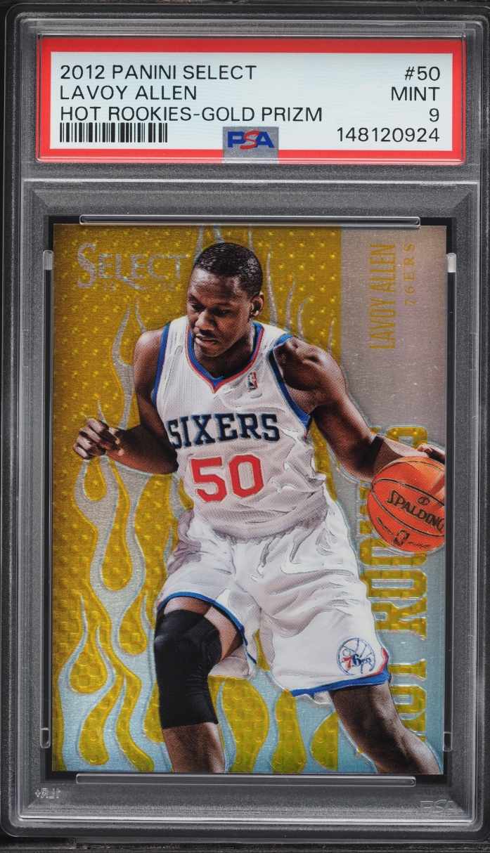 2012 Select Hot Gold Prizm Lavoy Allen ROOKIE /10 #50 PSA 9 MINT