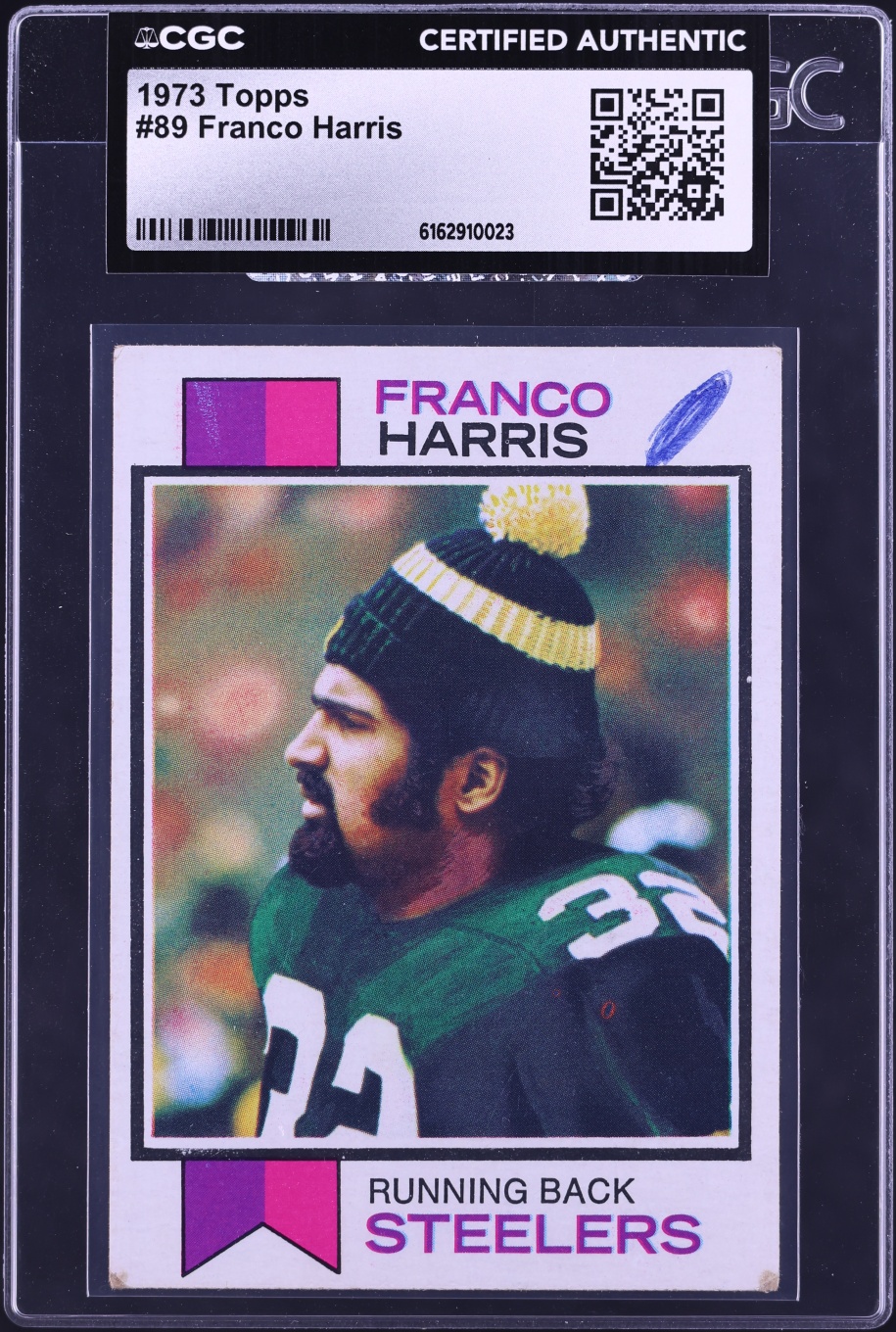 1973 Topps Football Franco Harris ROOKIE #89 CGC AUTH