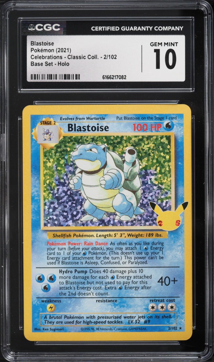 2021 Pokemon Sword & Shield Celebrations Classic Collection Holo Blastoise #2 CGC 10 GEM MINT