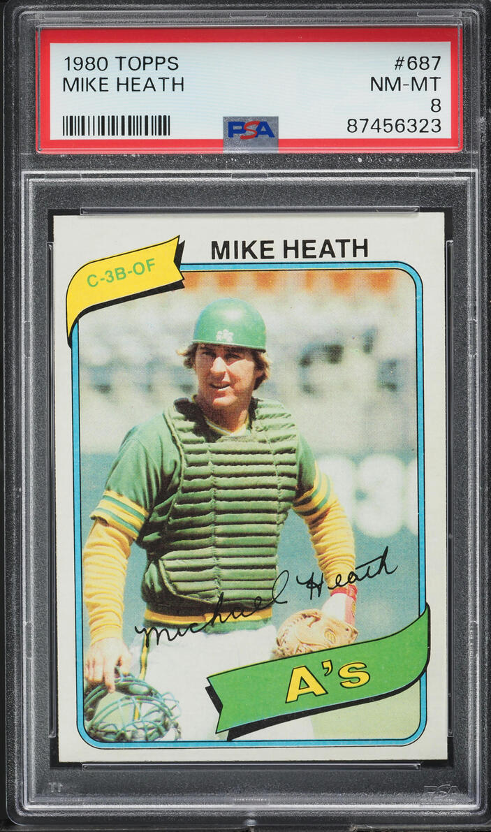 1980 Topps Mike Heath #687 PSA 8 NM-MT