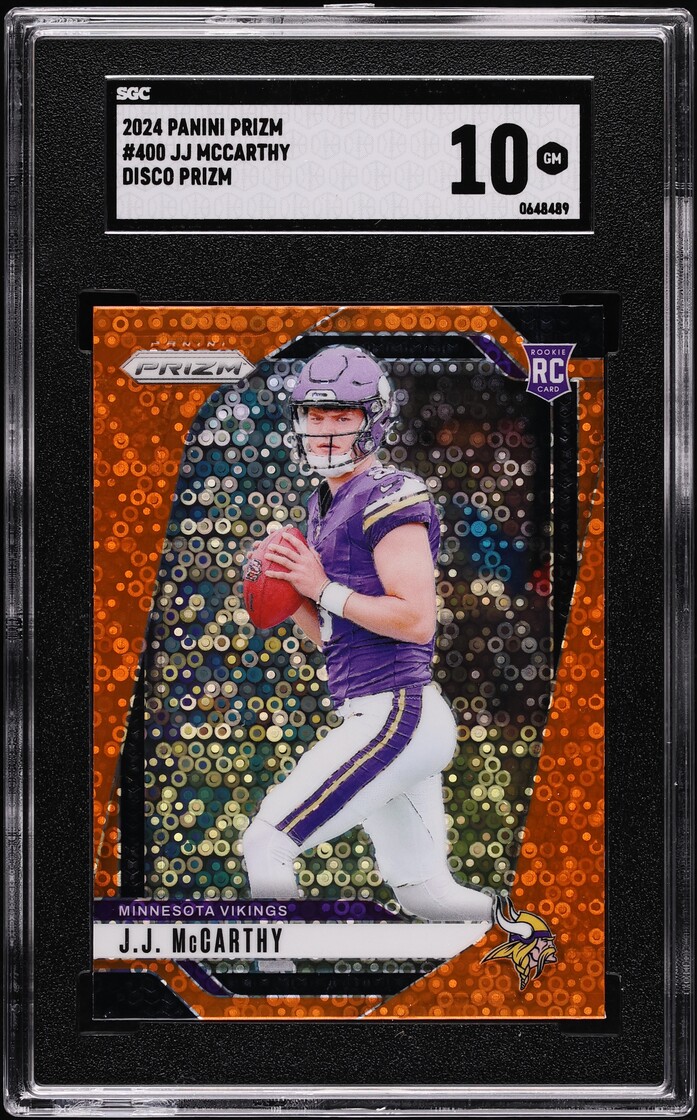 2024 Panini Prizm Disco J.J. McCarthy ROOKIE #400 SGC 10 GEM MINT