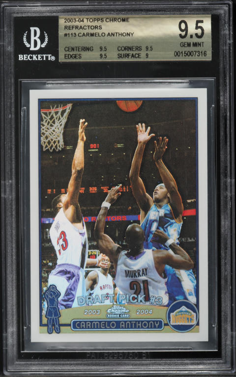 2024 Topps Chrome Pink Refractor Carmelo Anthony #83 SGC 9.5 MINT+