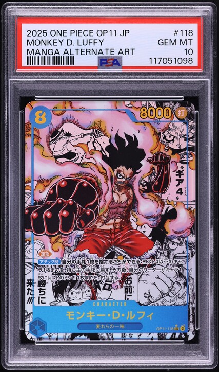 2025 One Piece Dodgers Promo Monkey D. Luffy #EB02-010 BGS