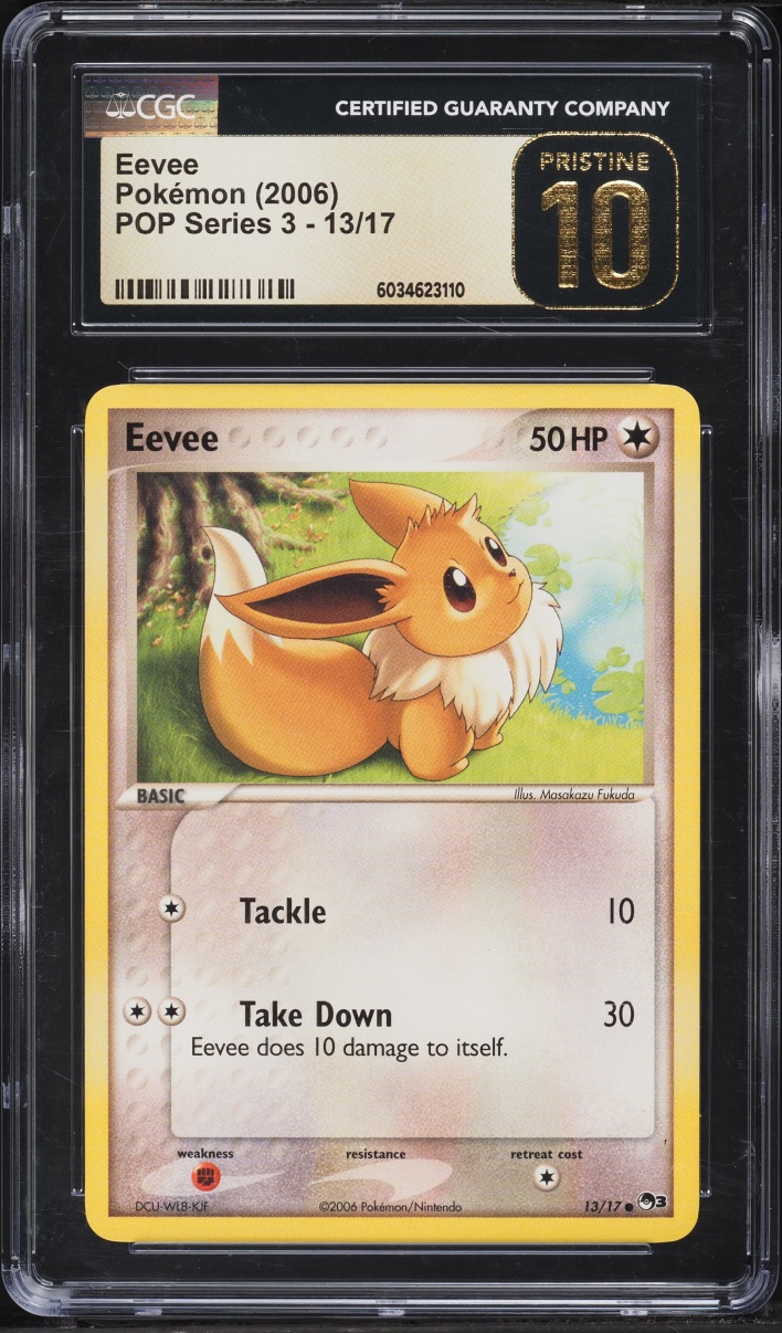 2006 Pokemon POP Series 3 Eevee #13 CGC 10 PRISTINE