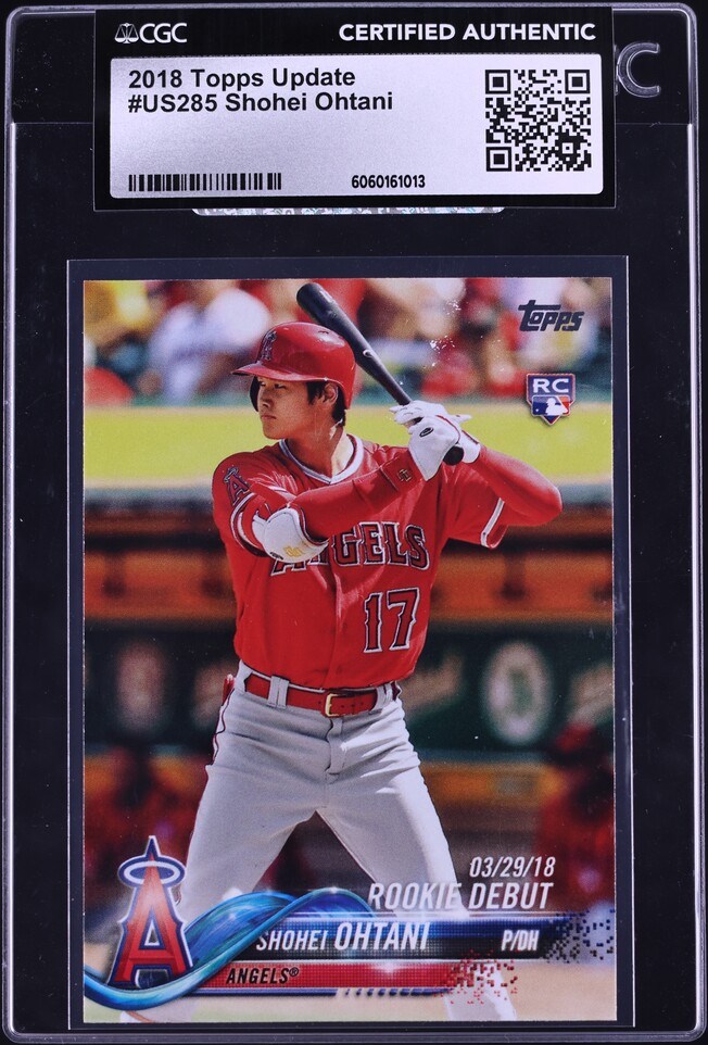 2018 Topps Update #US285 Shohei Ohtani RC Rookie PSA 8 on