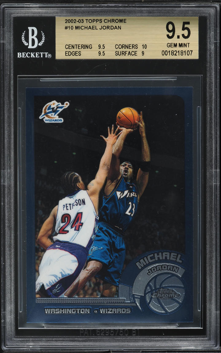 2002 Topps Chrome Michael Jordan #10 BGS 9.5 GEM MINT