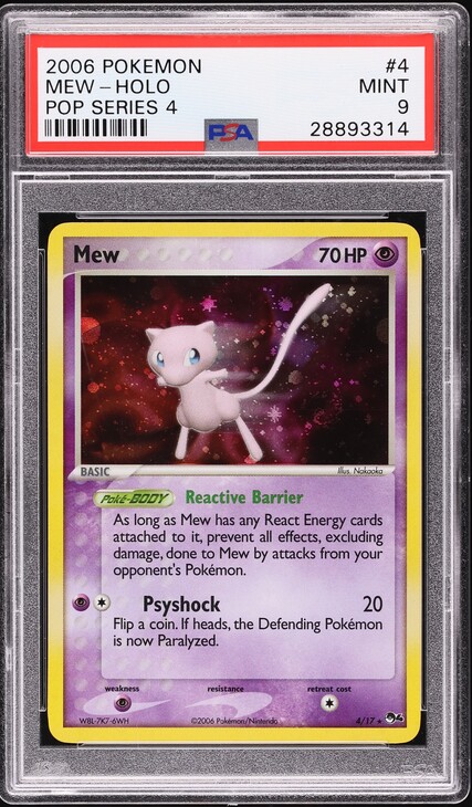 1996 Pokemon Japanese Fossil Holo Mew #151 PSA 8 NM-MT on Fanatics