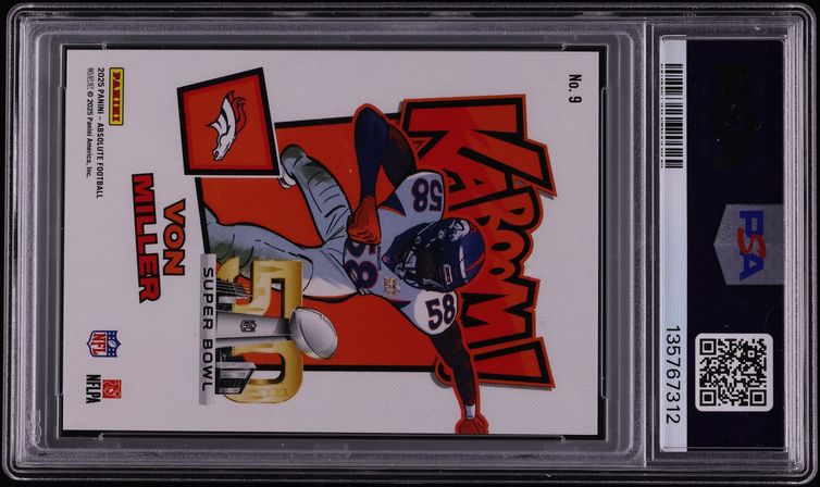 2025 Absolute Kaboom! Super Bowl Horizontal Purple Von Miller #9 PSA 10 GEM MINT