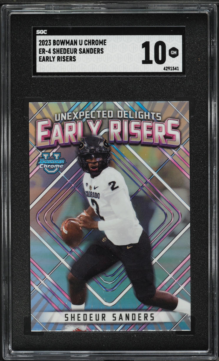 2023 Bowman Chrome U Early Risers Shedeur Sanders ROOKIE #ER-4 SGC 10 GEM MINT