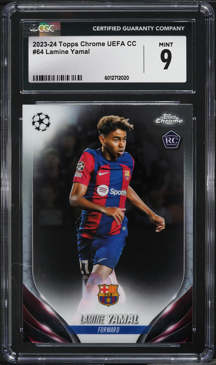 2023 Topps Chrome UEFA Club Competitions Lamine Yamal ROOKIE #64 CGC 9 MINT