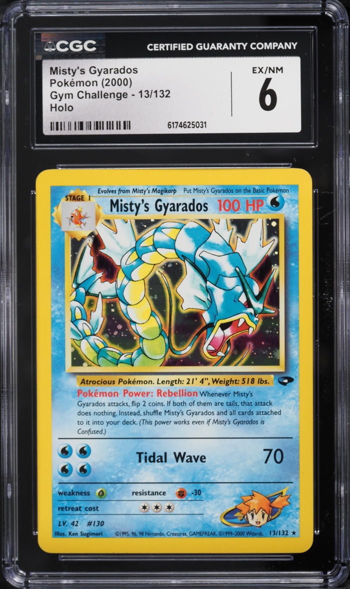 2000 Pokemon Gym Challenge Holo Misty's Gyarados #13 CGC 6 EXMT