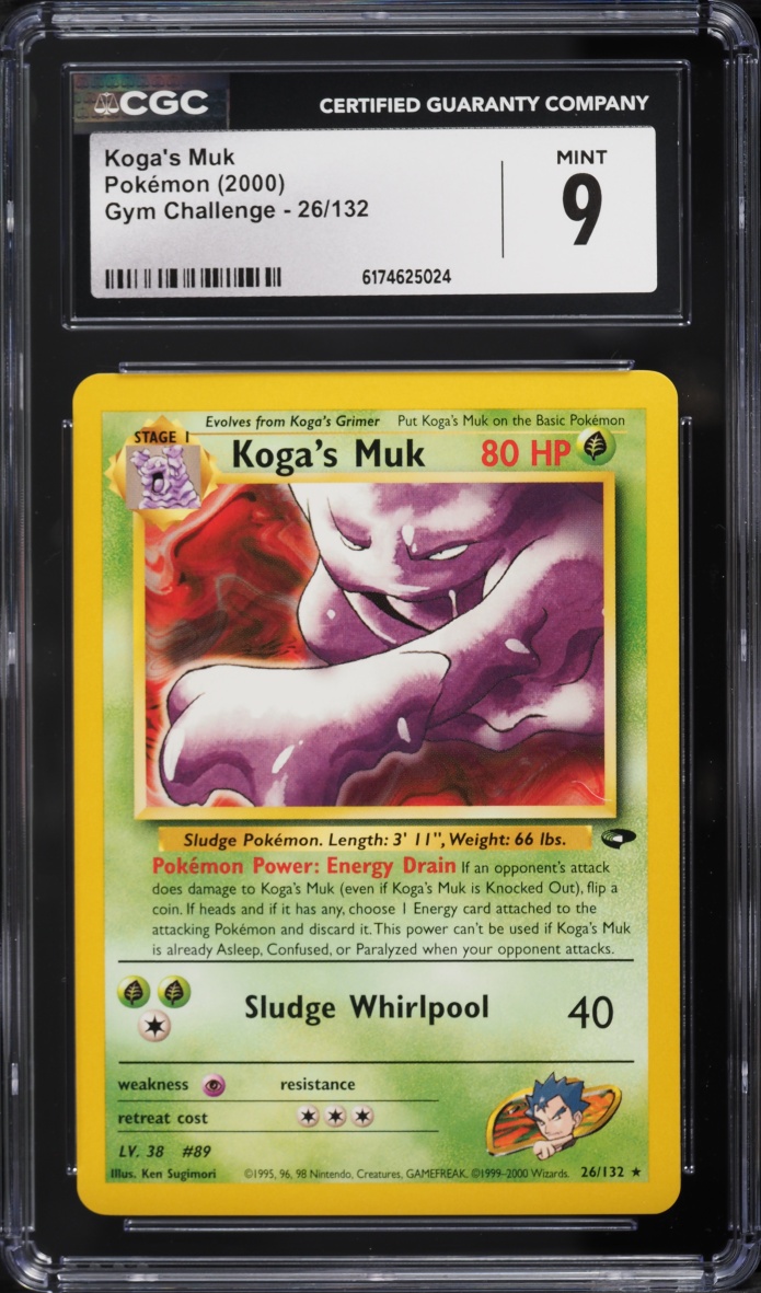 2000 Pokemon Gym Challenge Koga's Muk #26 CGC 9 MINT