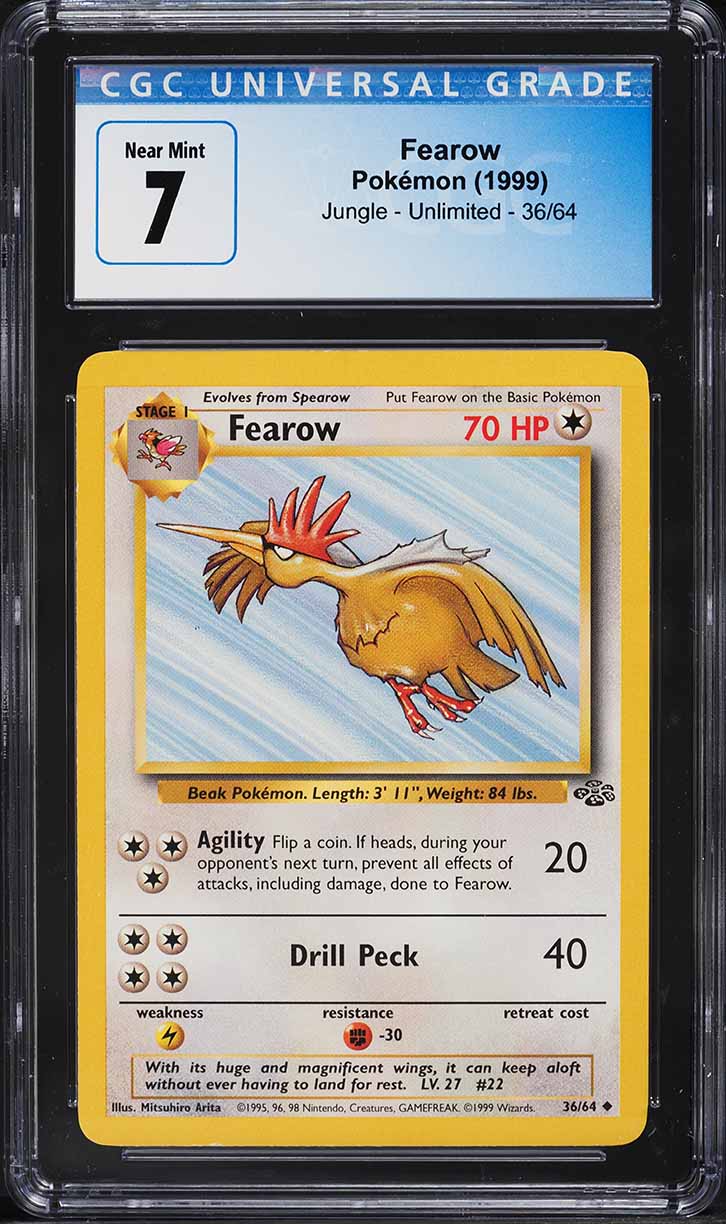 1999 Pokemon Jungle Fearow #36 CGC 7 NRMT