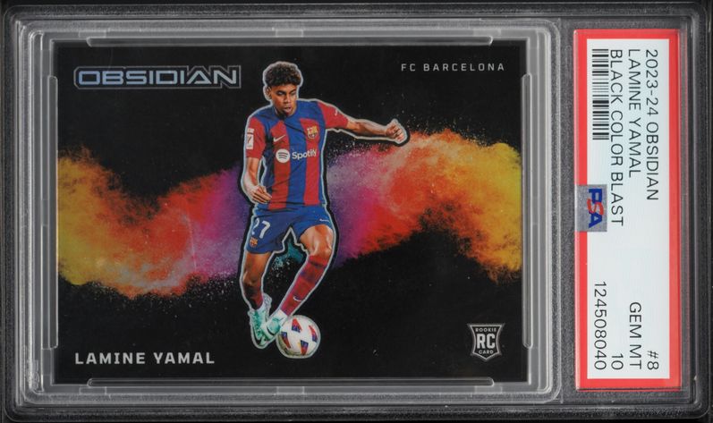 2023 Panini Obsidian Black Colorblast Lamine Yamal ROOKIE #8