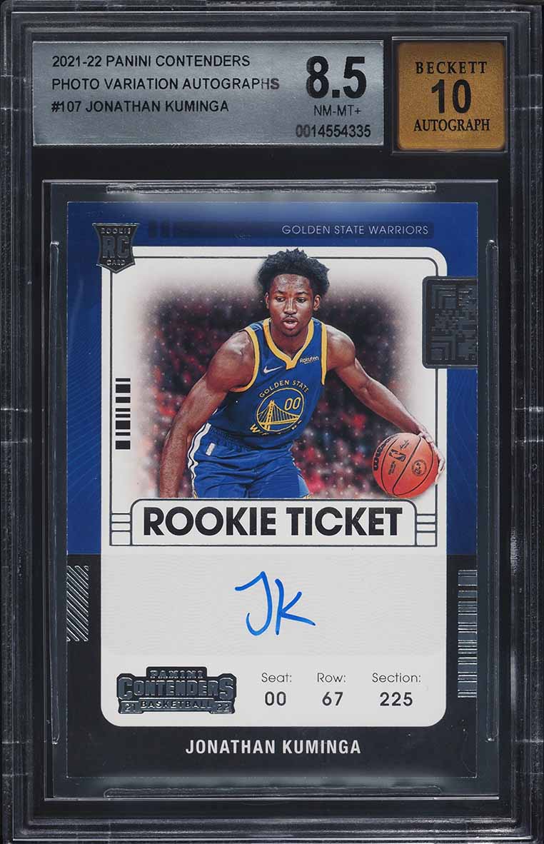 2021 Panini Prizm Hyper Prizms Jonathan Kuminga ROOKIE #307 BGS