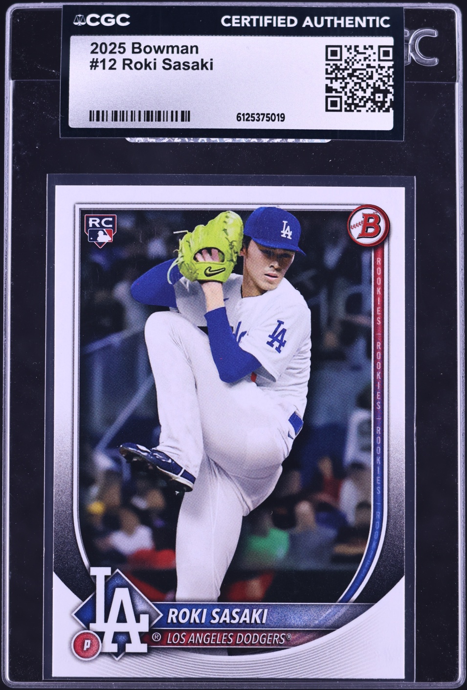 2025 Bowman Roki Sasaki ROOKIE #12 CGC AUTH