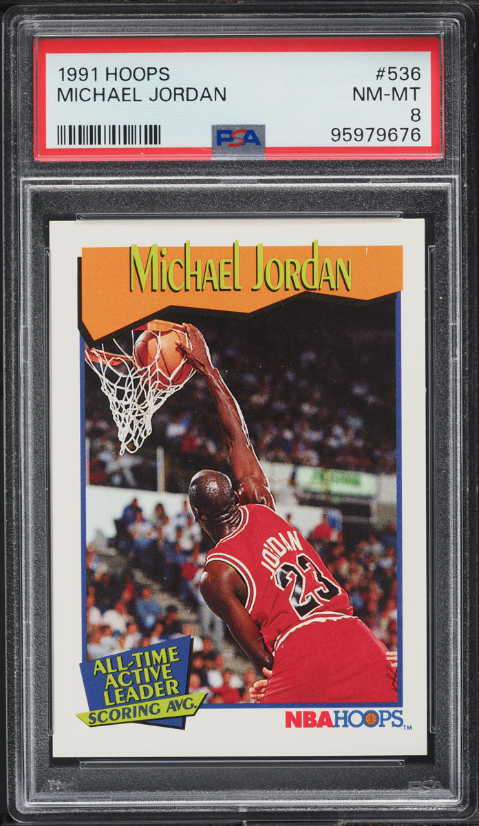 1991 Hoops Michael Jordan #536 PSA 8 NM-MT