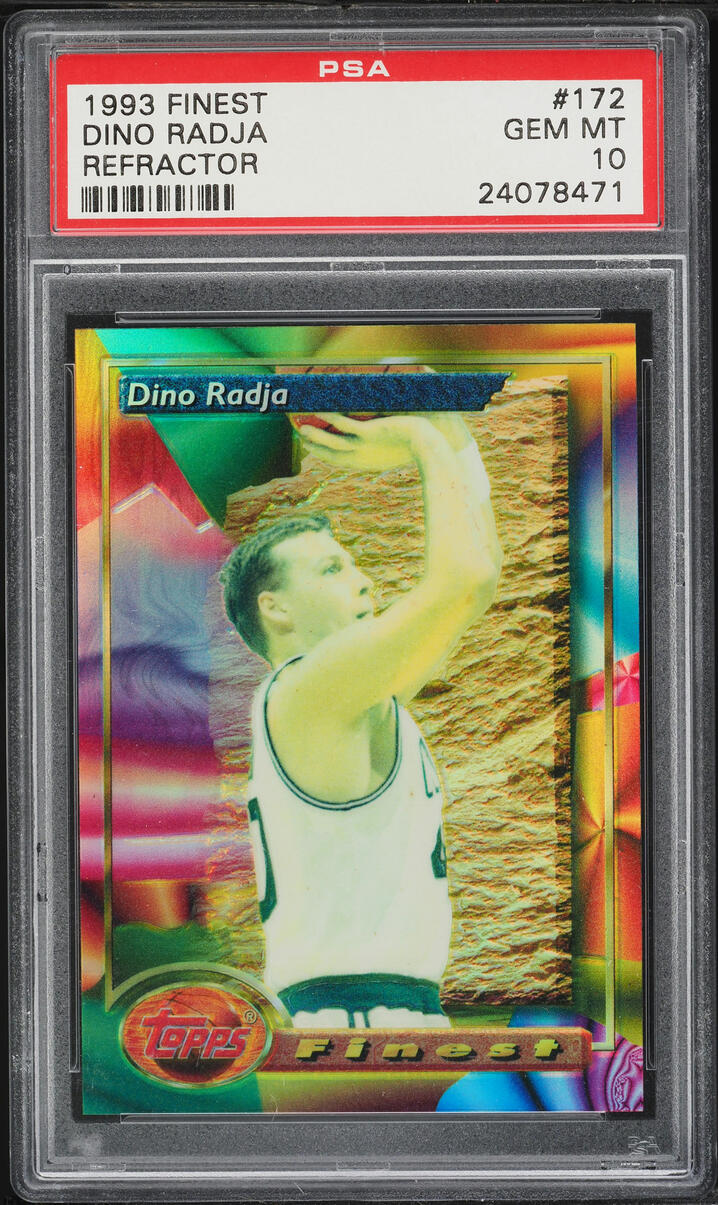 1993 Finest Refractor Dino Radja #172 PSA 10 GEM MINT
