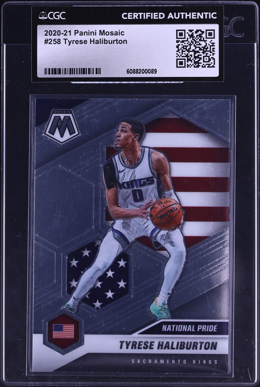2020 Panini Mosaic Tyrese Haliburton ROOKIE #258 CGC AUTH