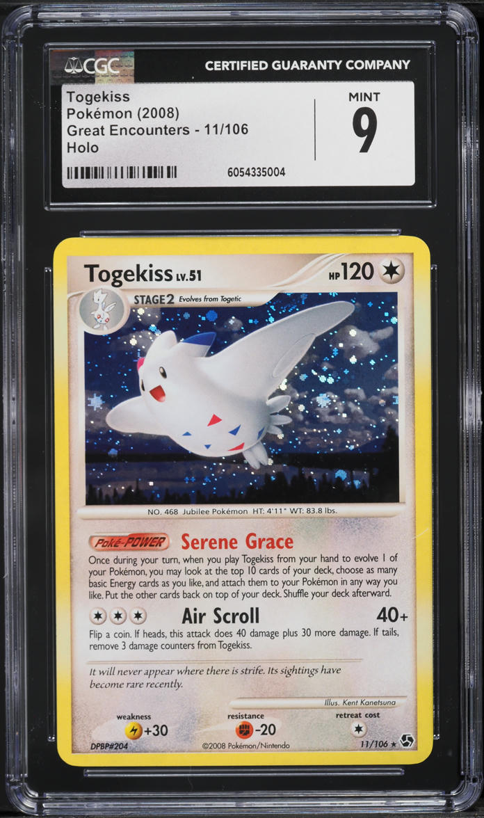 2008 Pokemon Diamond & Pearl Great Encounters Holo Togekiss #11 CGC 9 MINT