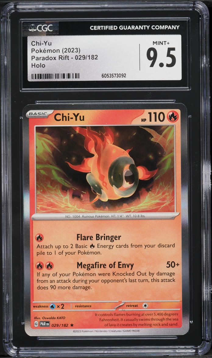 2023 Pokemon Scarlet & Violet Paradox Rift Holo Chi-Yu #29 CGC 9.5 MINT+