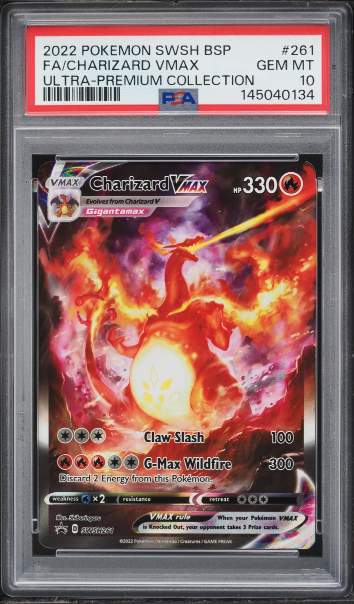 2022 Pokemon SWSH Promo Ultra Premium Full Art Charizard VMAX #SWSH261 PSA 10 GEM MINT