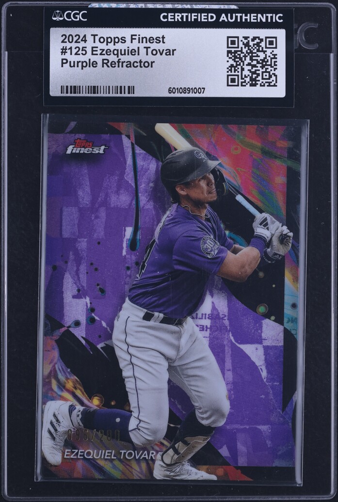 2024 Finest Purple Refractor Ezequiel Tovar /200 #125 CGC AUTH