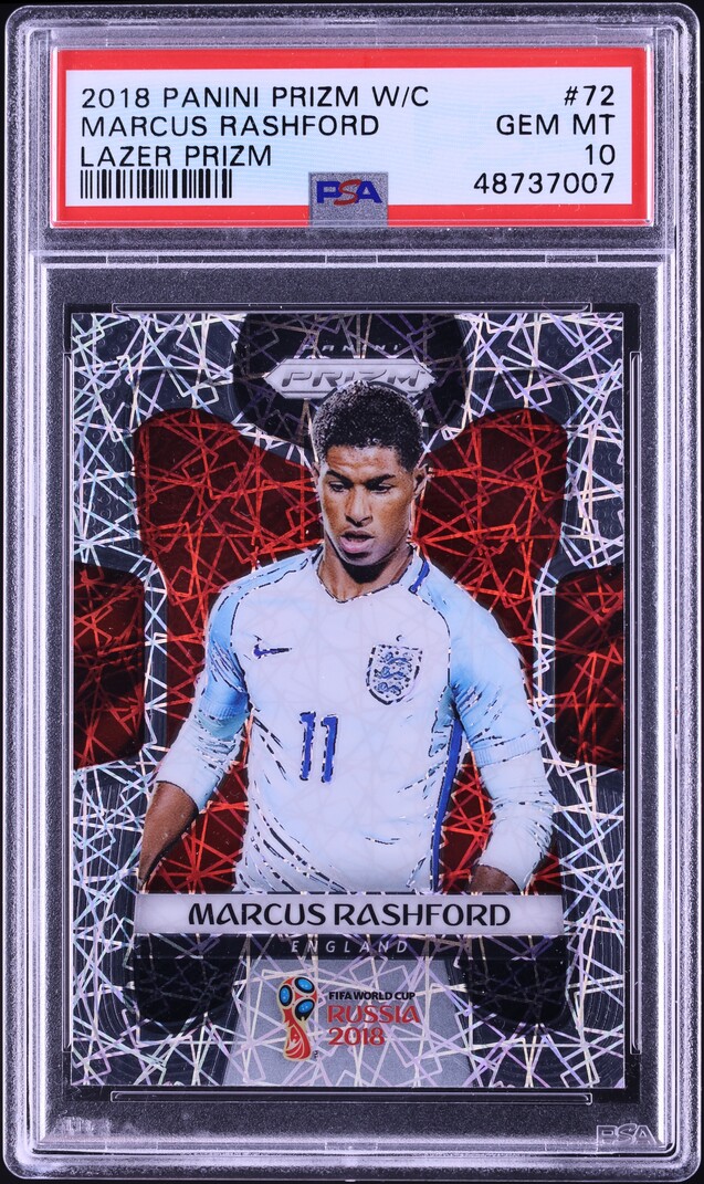 マーカス ラッシュフォード Panini Prizm Silver PSA 9 2020 Panini Prizm Premier League Signatures Silver Marcus Rashford