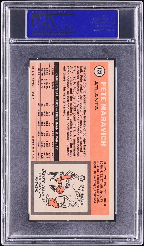 1970 Topps Basketball Pete Maravich ROOKIE #123 PSA 8 NM-MT
