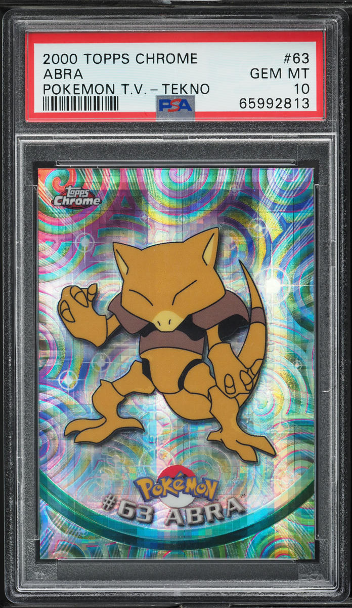 2000 Topps Chrome Pokemon Series 1 Tekno Abra #63 PSA 10 GEM MINT