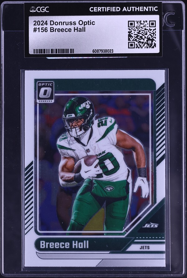 2022 National Treasures NFL Breece Hall ROOKIE SHIELD PATCH AUTO 1