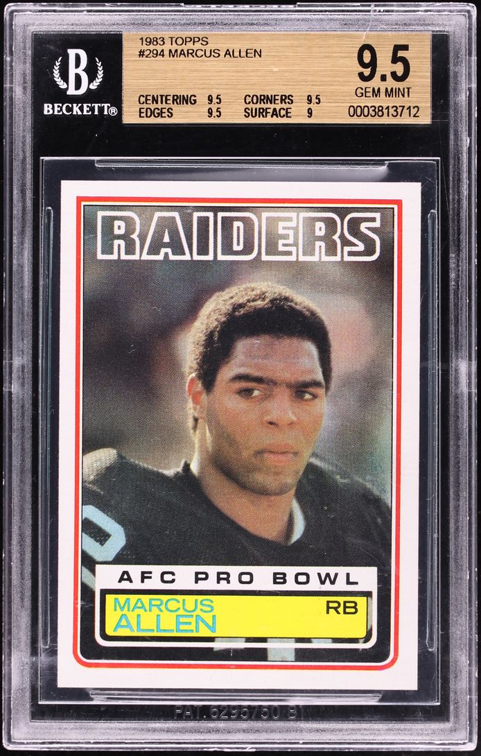 1983 Topps Football Marcus Allen ROOKIE #294 BGS 9.5 GEM MINT - Photo 1