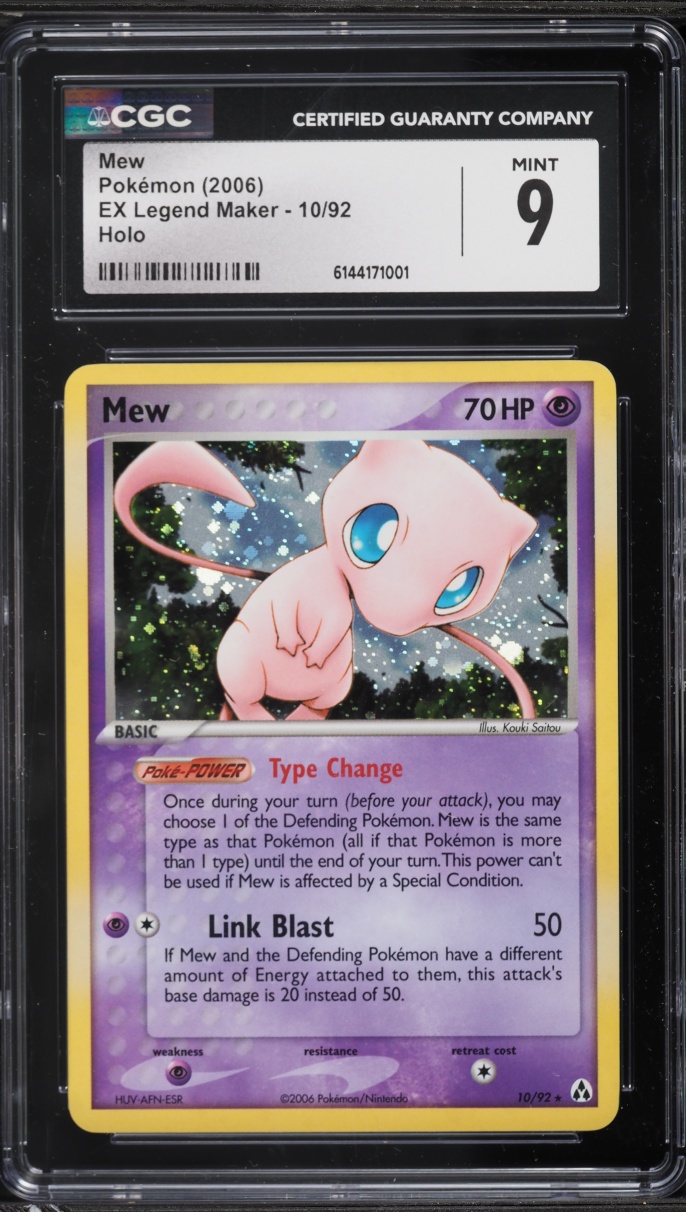 2006 Pokemon EX Legend Maker Holo Mew #10 CGC 9 MINT
