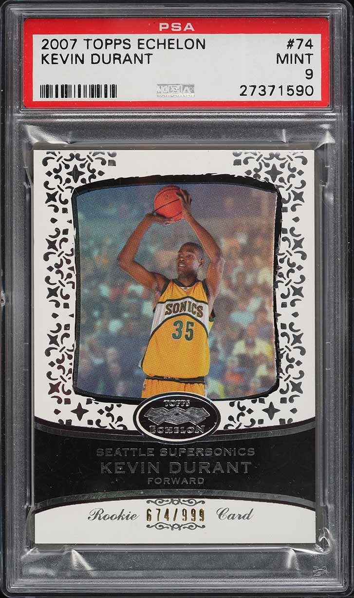 2007 Topps Echelon Kevin Durant ROOKIE /999 #74 PSA 9 MINT