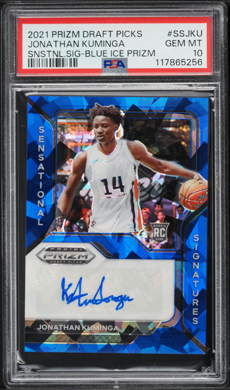 2021 Select Signatures Gold Prizm Jonathan Kuminga ROOKIE AUTO /10