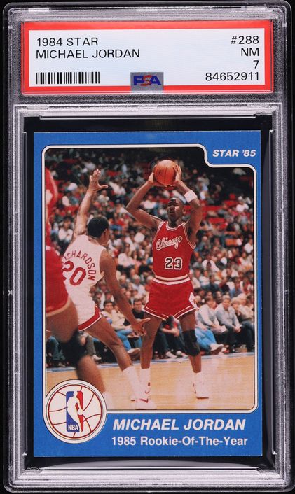 1984 Star Basketball Michael Jordan ROOKIE #288 PSA 7 NRMT