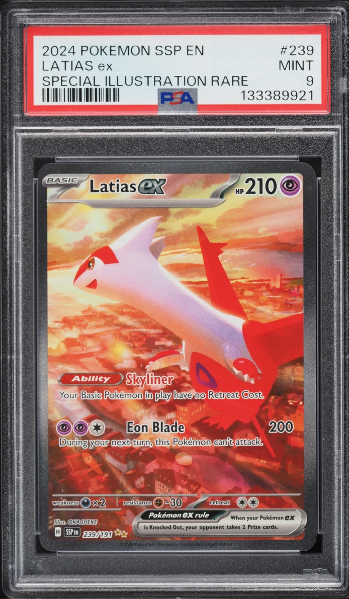 2024 Pokemon Scarlet & Violet Surging Sparks SIR Latias ex #239 PSA 9 MINT