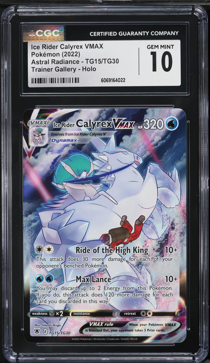 2022 Pokemon SWSH Astral Radiance Full Art Ice Rider Calyrex VMAX #TG15 CGC 10