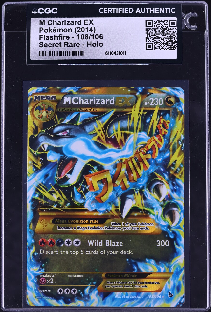 2014 Pokemon XY Flashfire Holo M Charizard EX #108 CGC AUTH